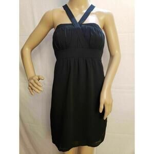 JOHNNY MARTIN Black Sleeveless Mini crisscrossed straps side zipper Dress
